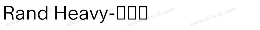 Rand Heavy字体转换